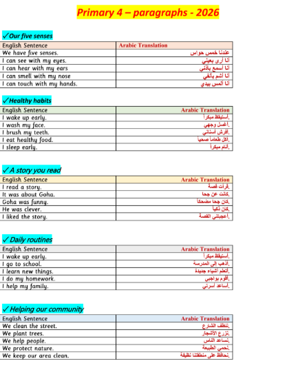 براجراف رابعة براجراف رابعة